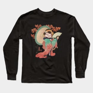 Not So Pretty Geisha Kitty T Shirt Long Sleeve T-Shirt